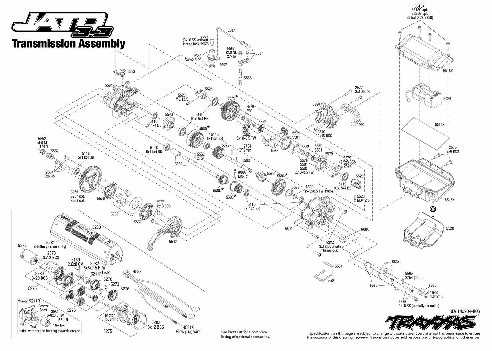 traxxas jato 3.3 parts diagram