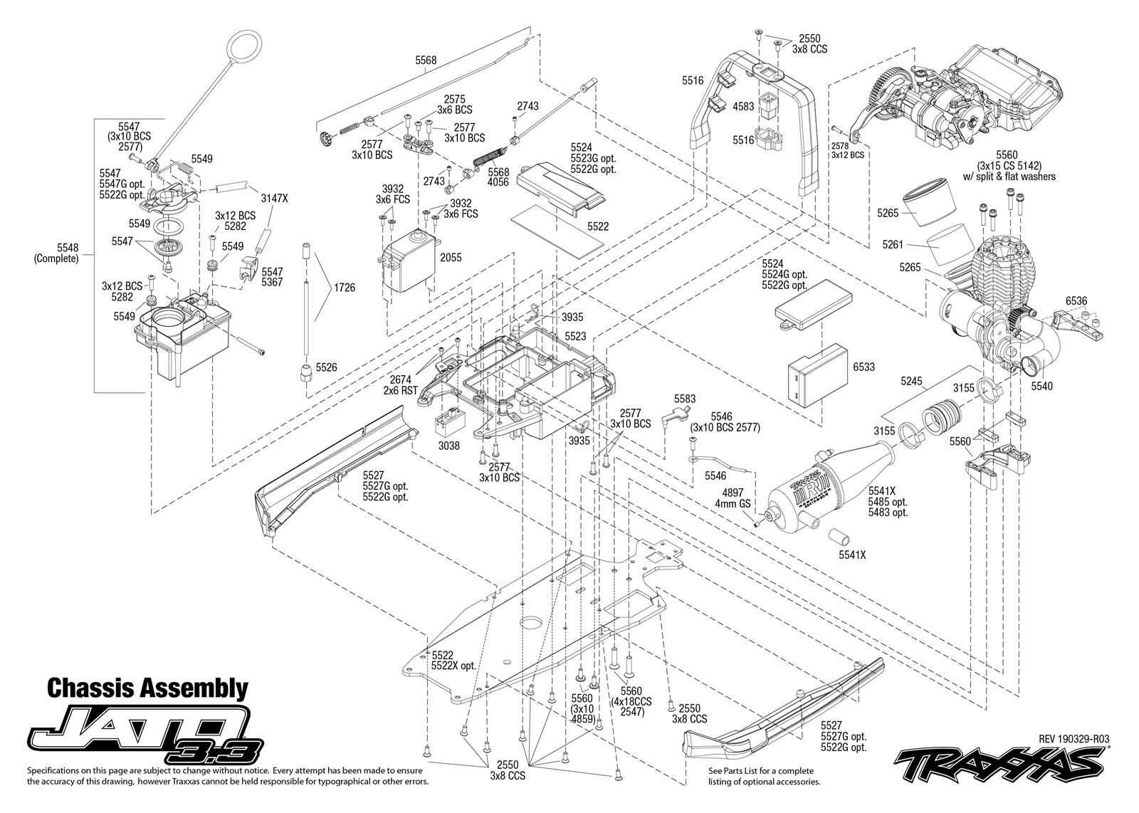 traxxas jato 3.3 parts diagram