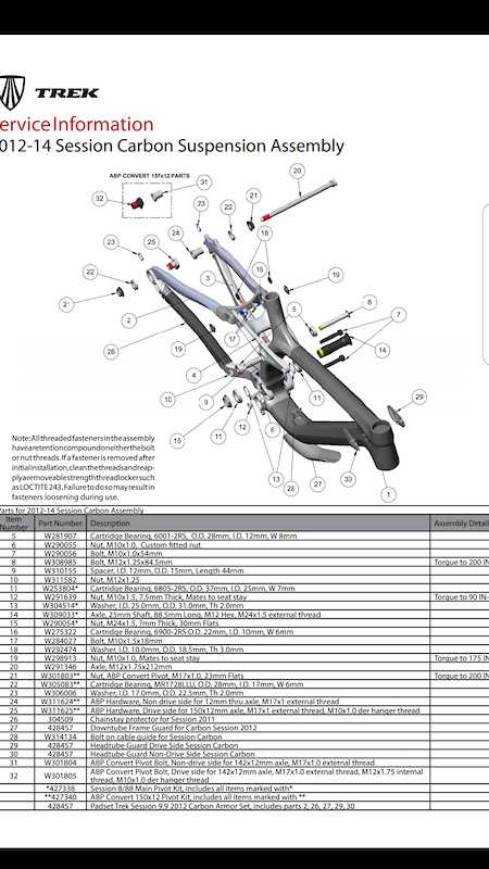 trek parts diagram