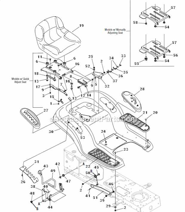 troy bilt 30 inch riding mower parts diagram