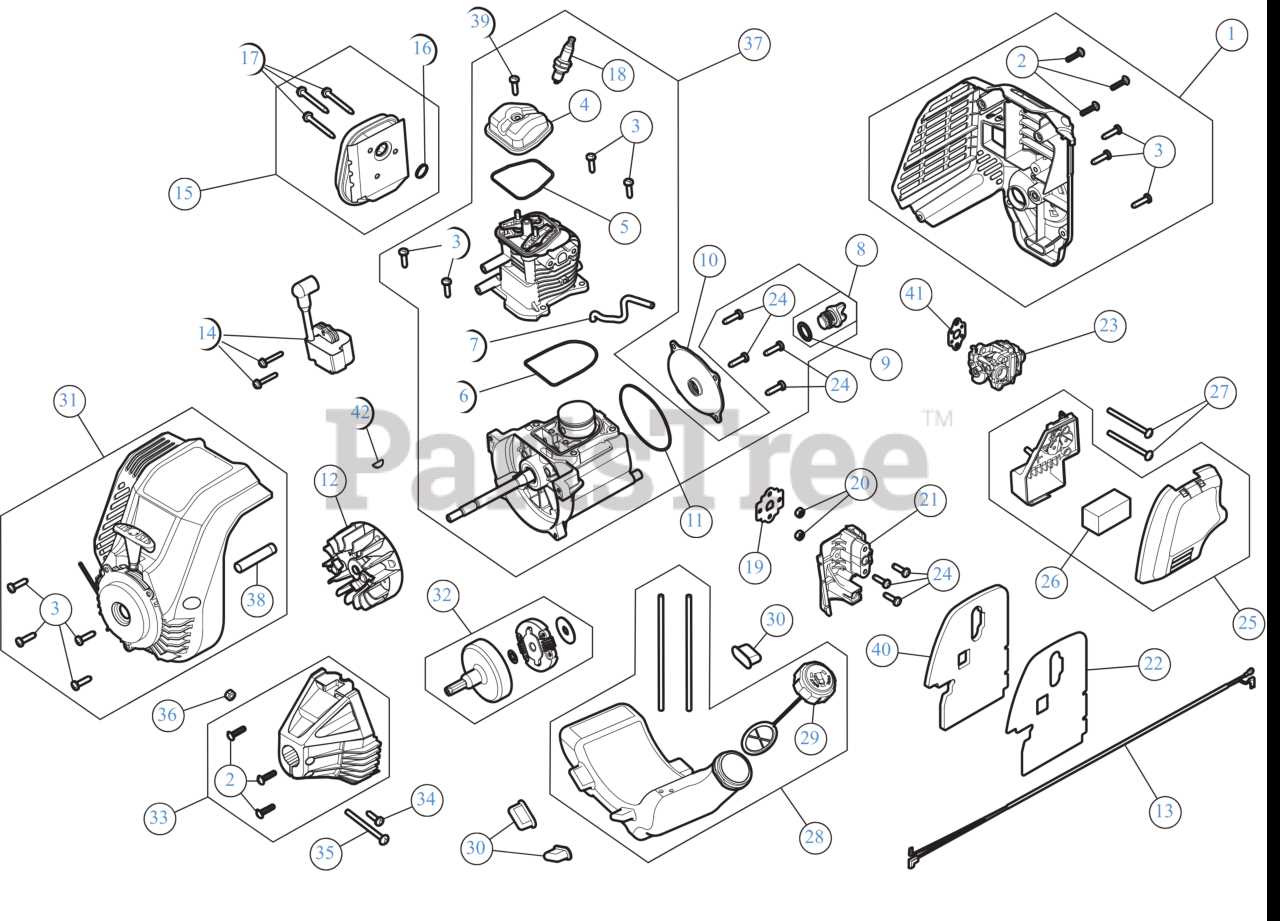 troy bilt string trimmer parts diagram