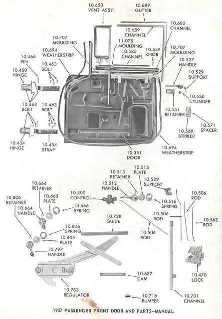 truck door parts diagram