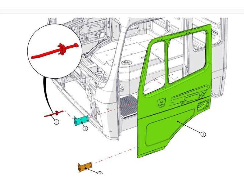 truck door parts diagram