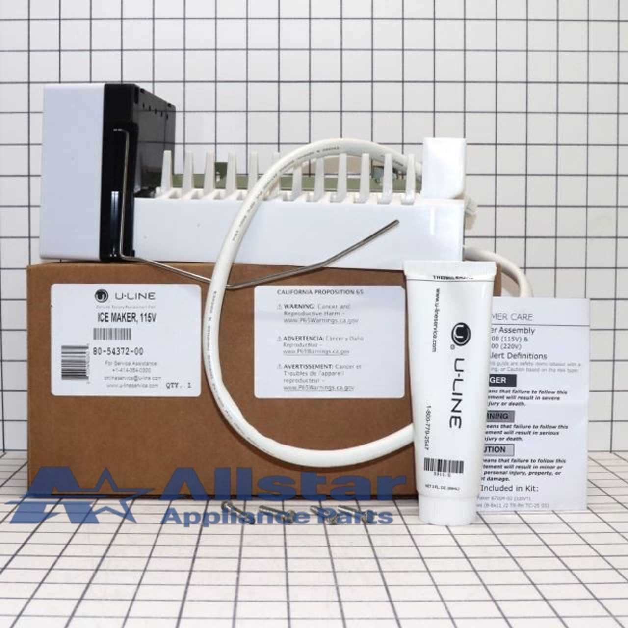 u line ice maker parts diagram