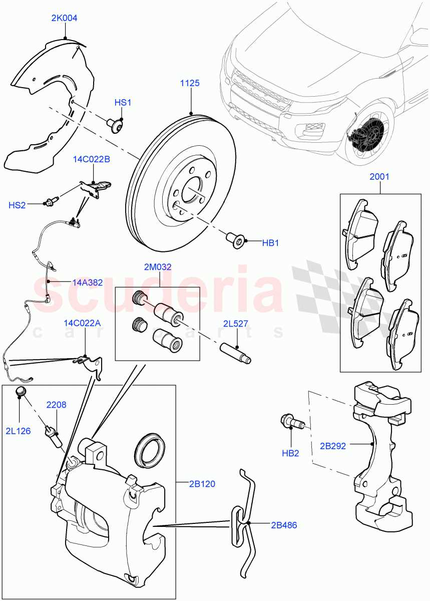 v brake parts diagram