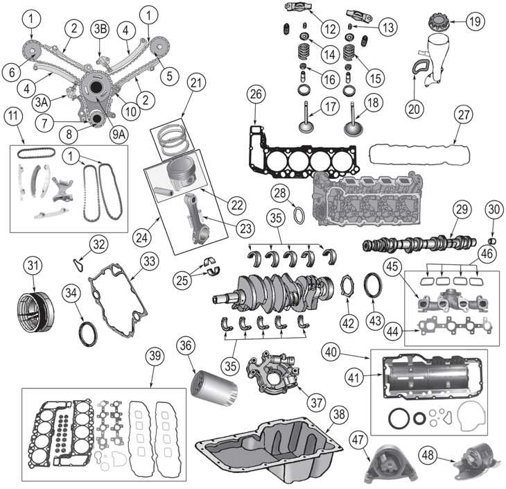 v8 engine parts diagram