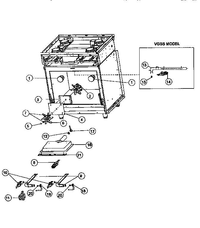 viking stove parts diagram