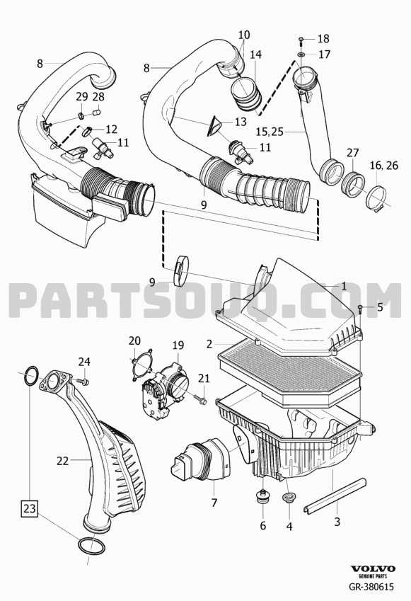 volvo xc70 parts diagram