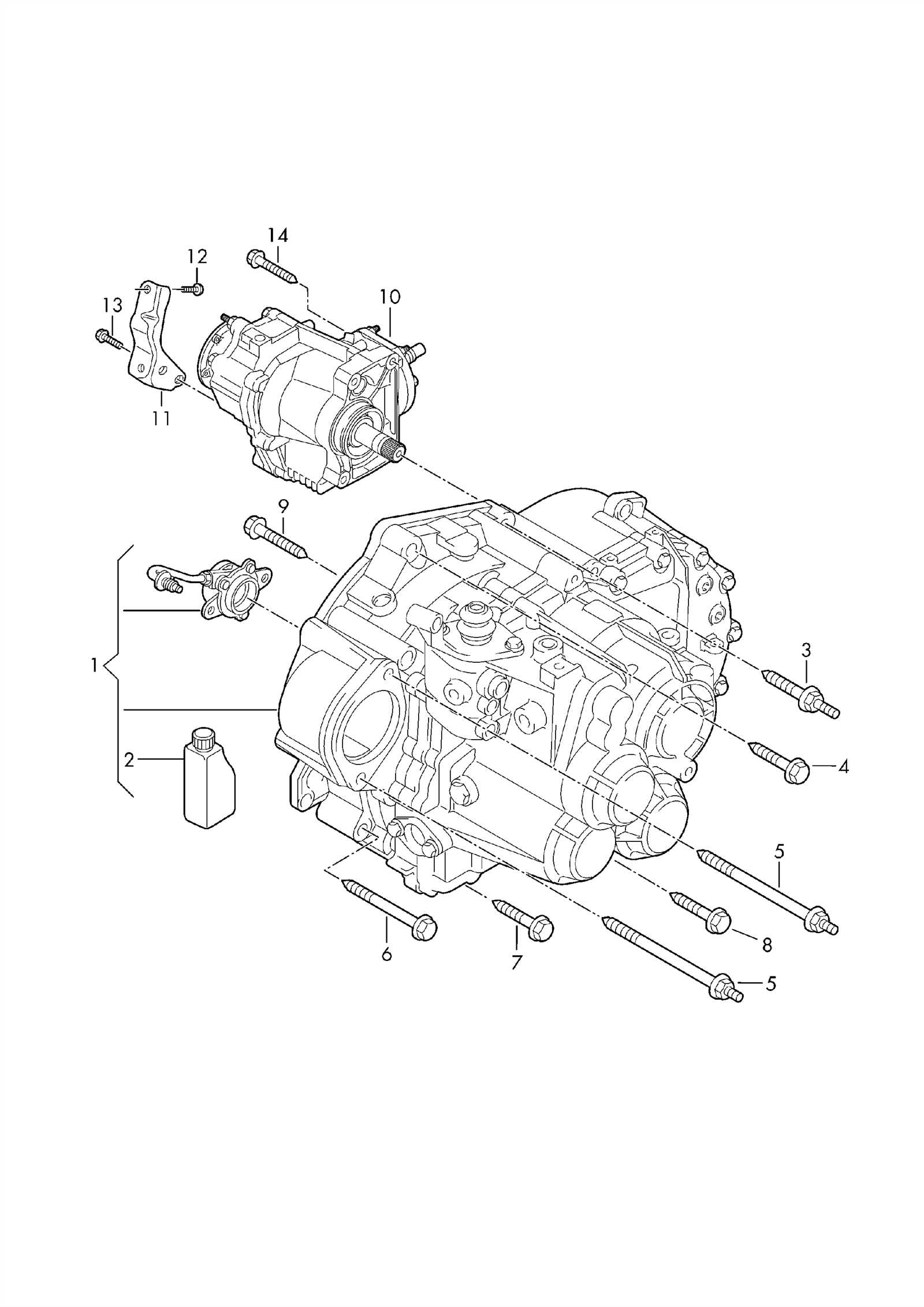 vw transmission parts diagram