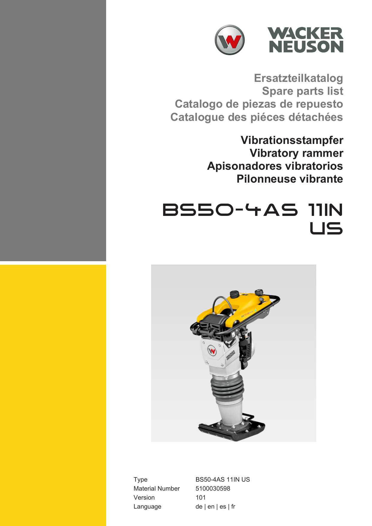 wacker bs50 4 parts diagram