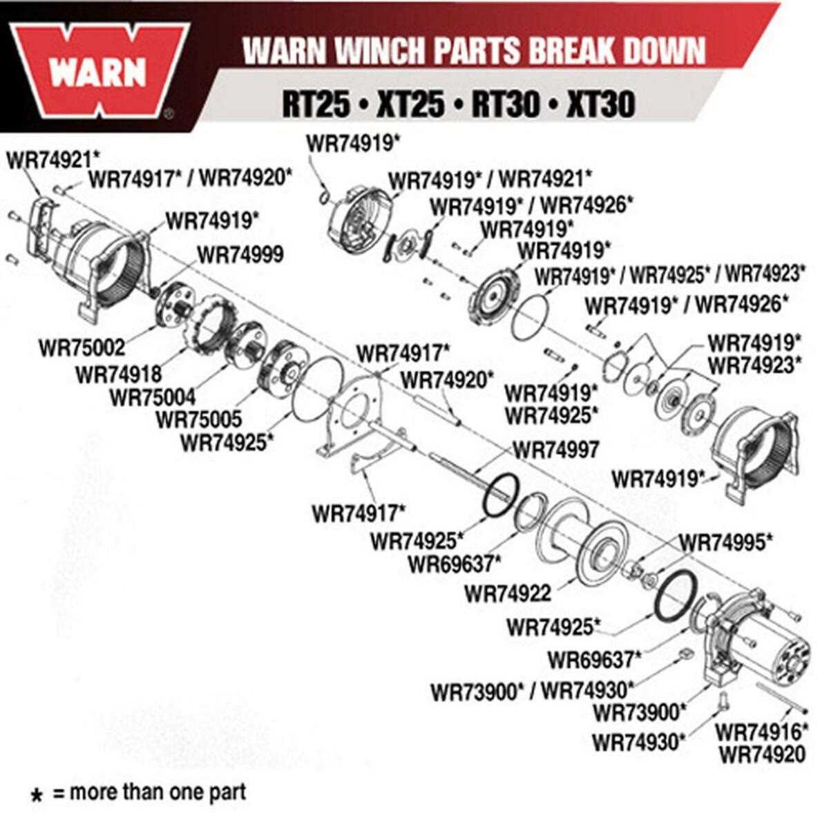 warn 8274 parts diagram