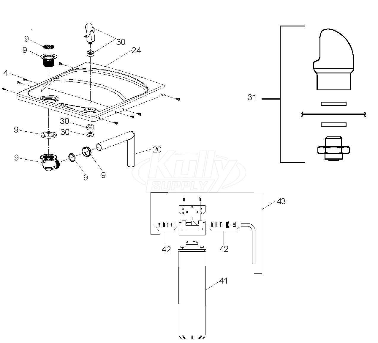 water fountain parts diagram