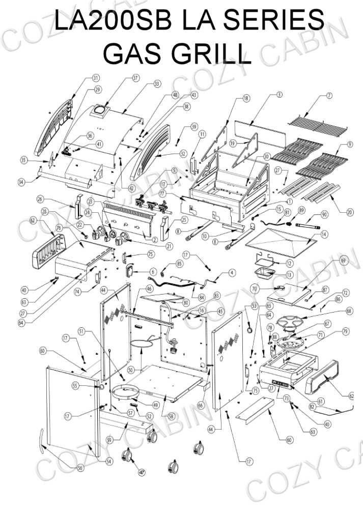 weber gas grill parts diagram