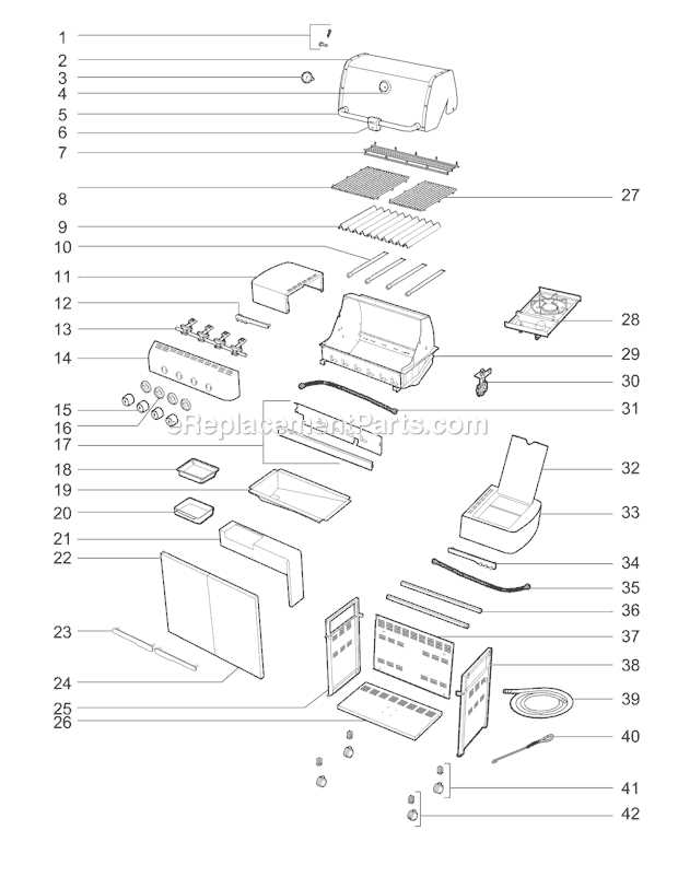 weber gas grill parts diagram