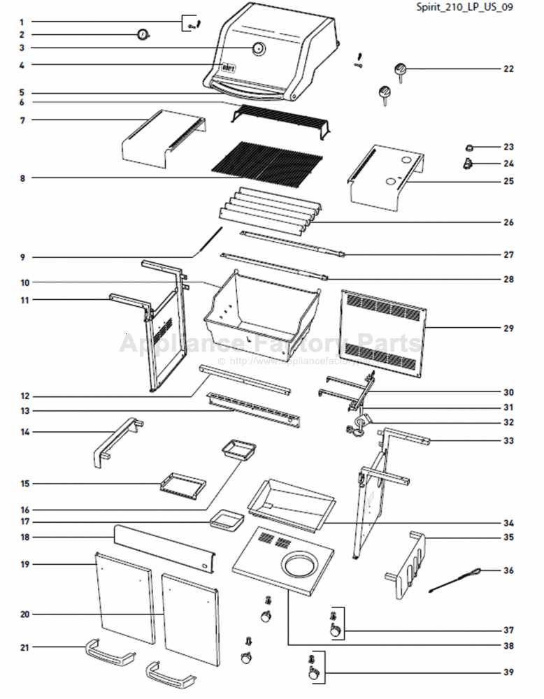 weber genesis s 310 parts diagram