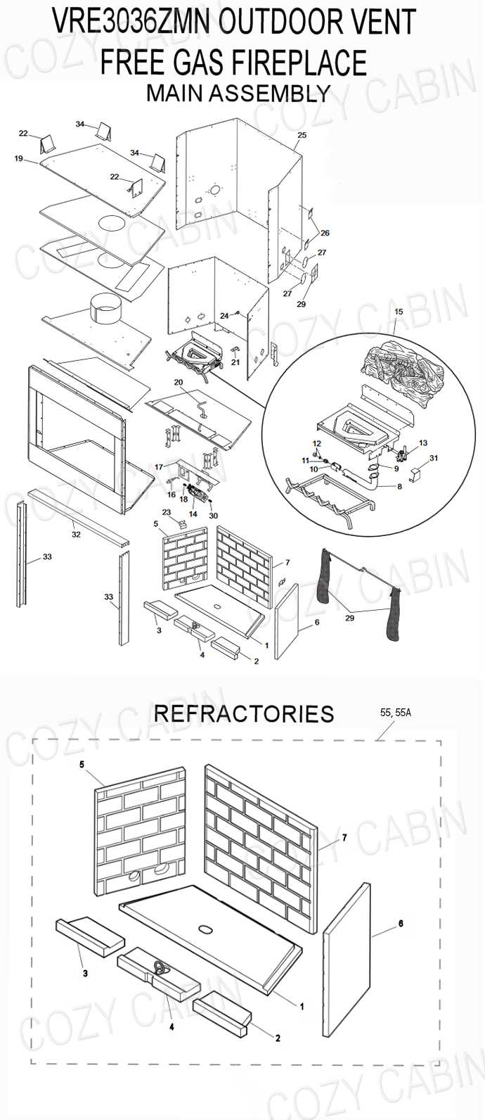 whirlpool gas range parts diagram