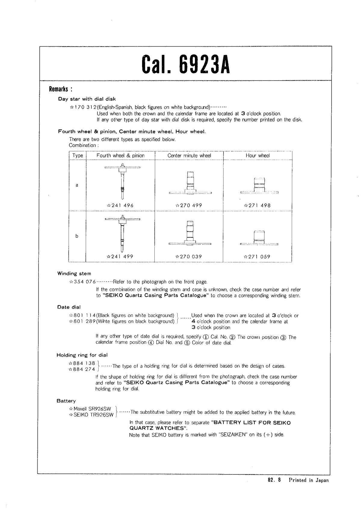 white 271 disc parts diagram