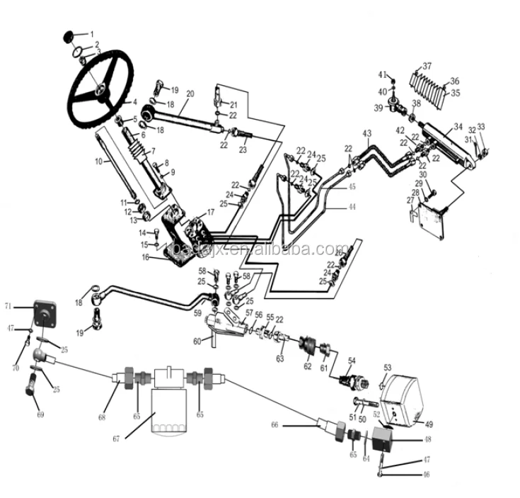 white tractor parts diagram