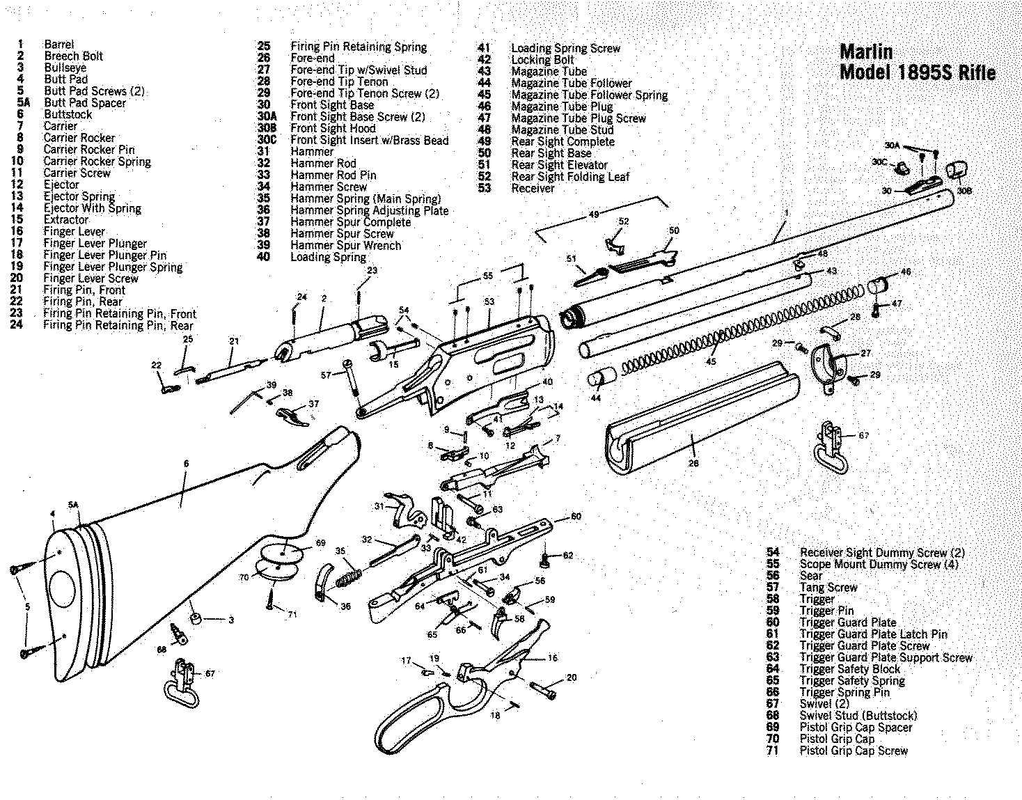 winchester 1895 parts diagram