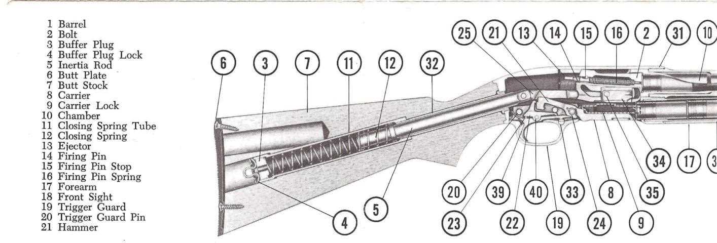 winchester model 12 parts diagram