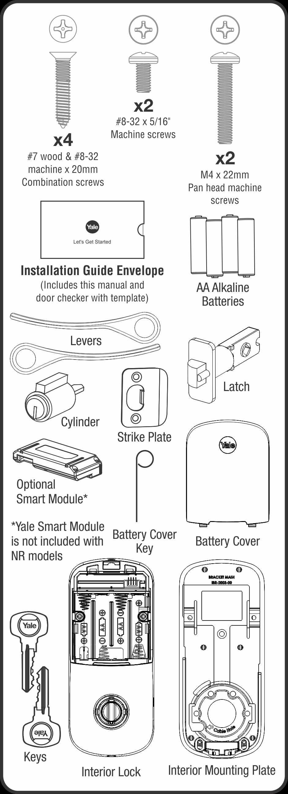 yale lock parts diagram