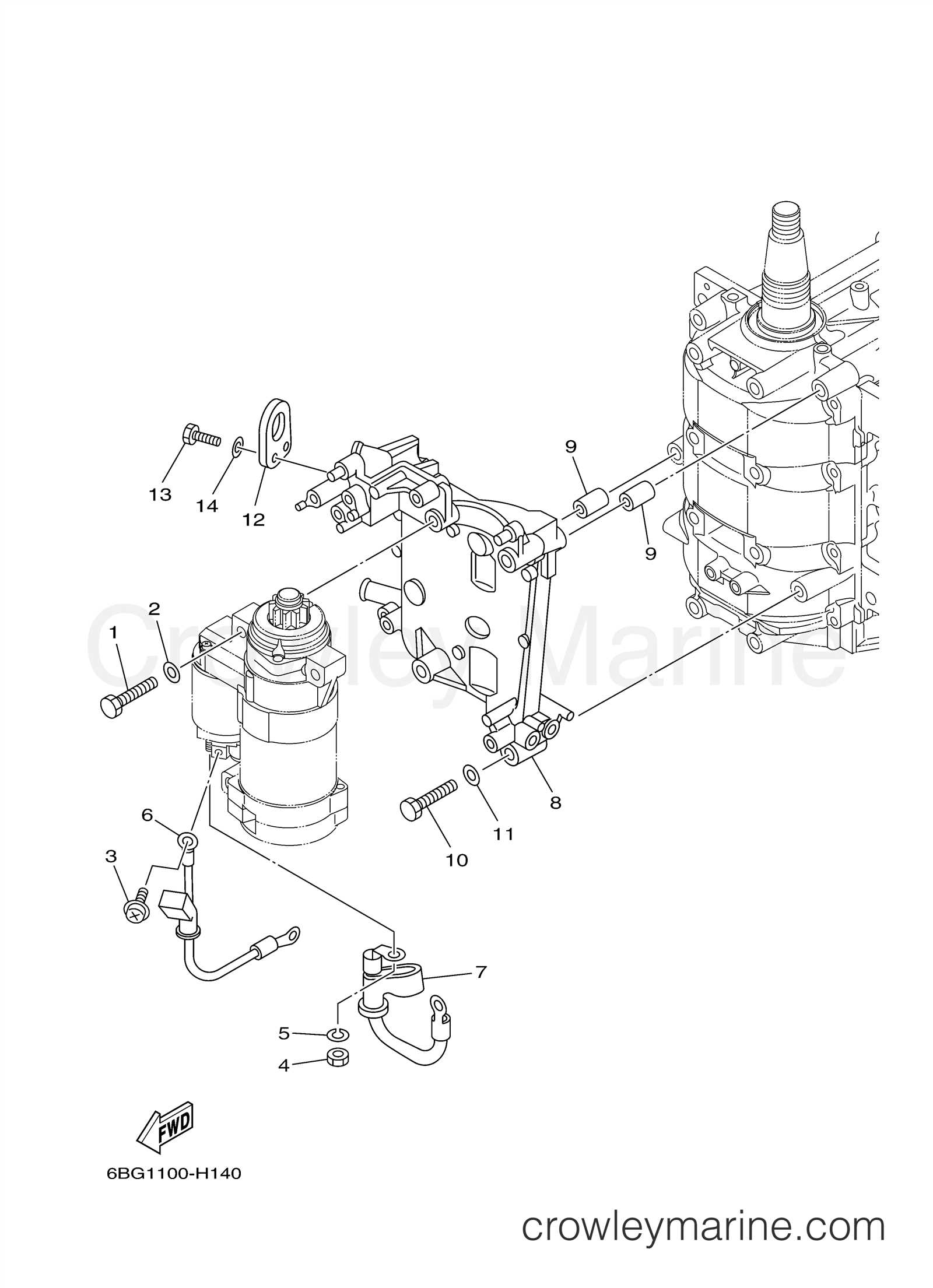 yamaha 250 outboard parts diagram