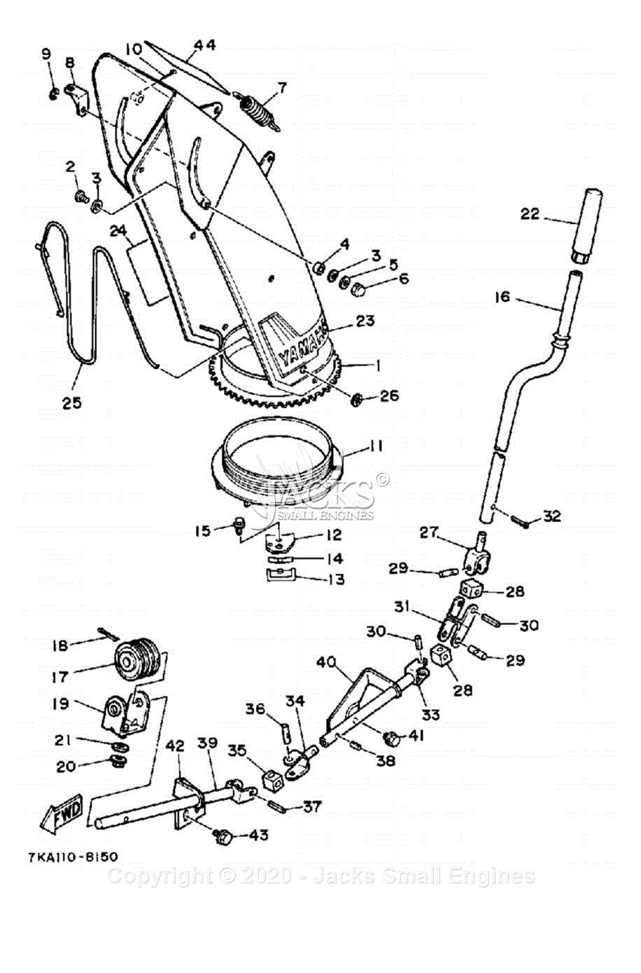 yamaha parts diagram snowmobile