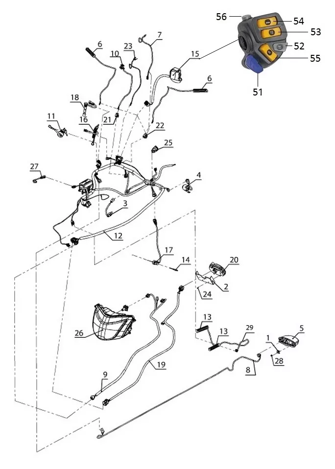 yamaha vino parts diagram