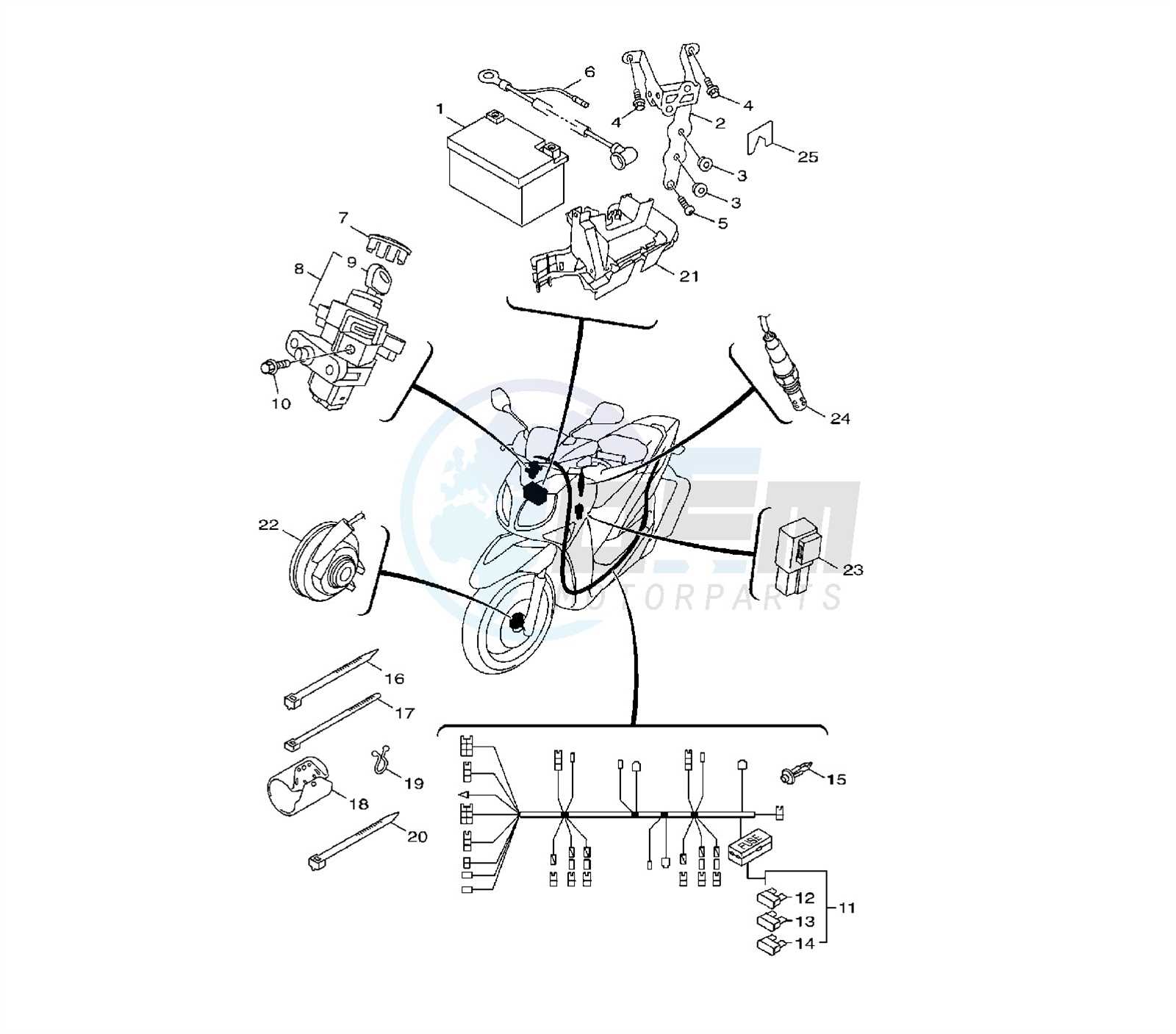 yamaha vino parts diagram