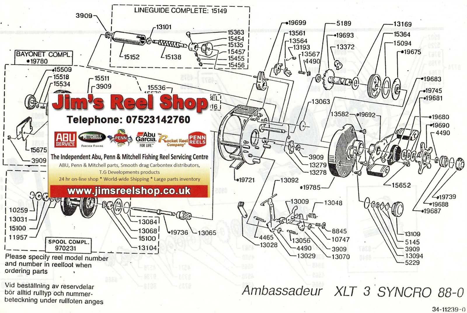 abu garcia reel parts diagram