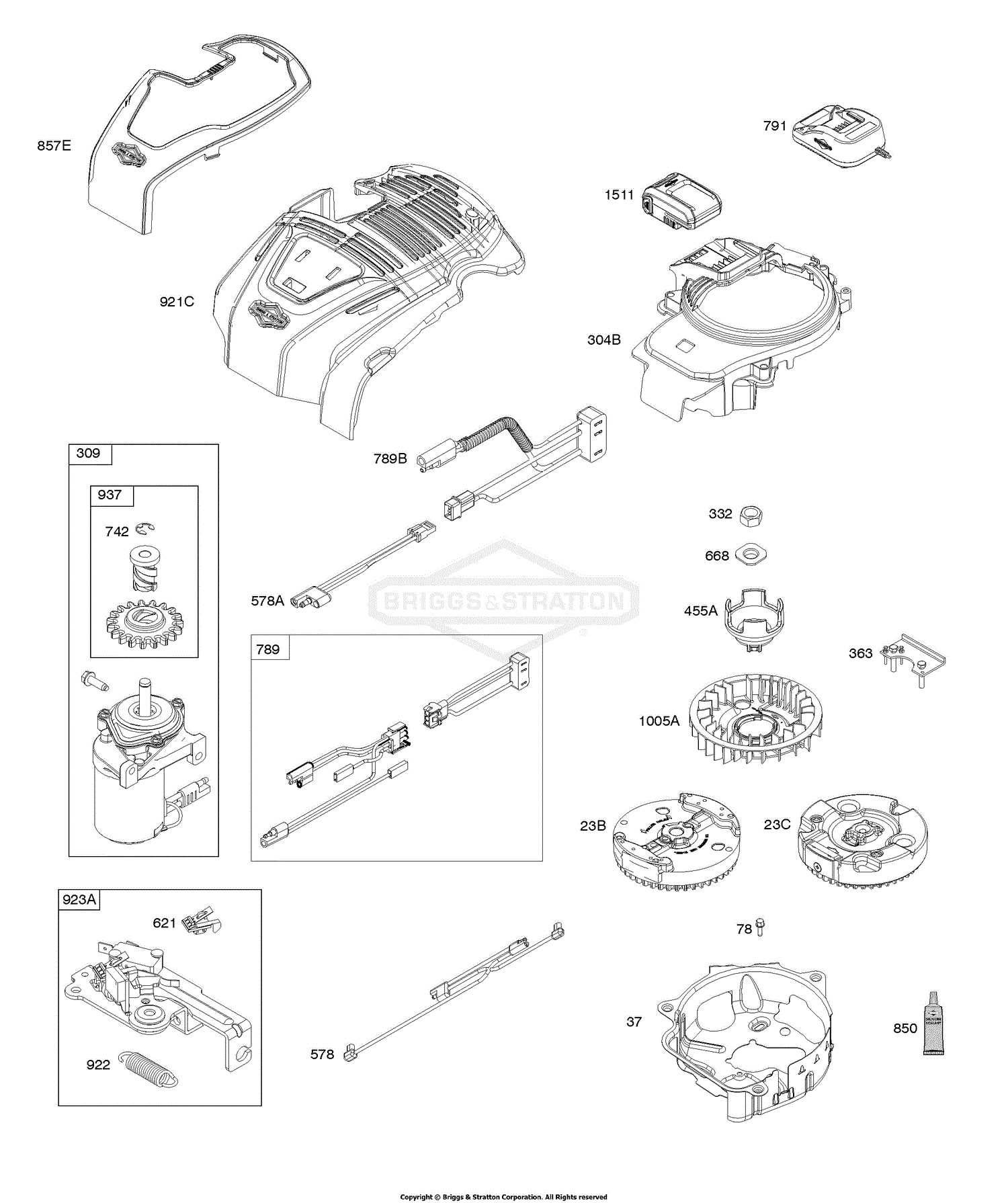 briggs and stratton starter parts diagram