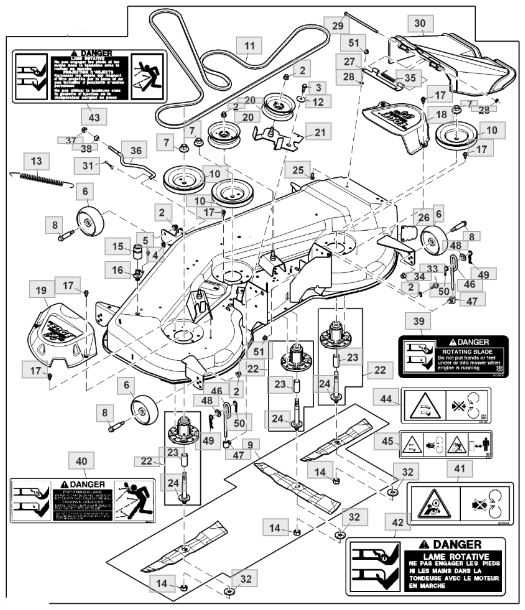 john deere la105 mower deck parts diagram