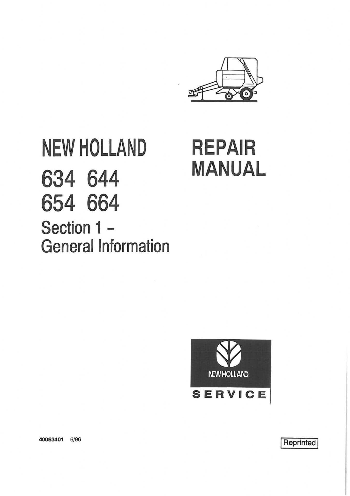 new holland 644 round baler parts diagram