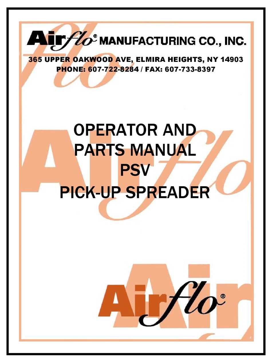 air flo spreader parts diagram