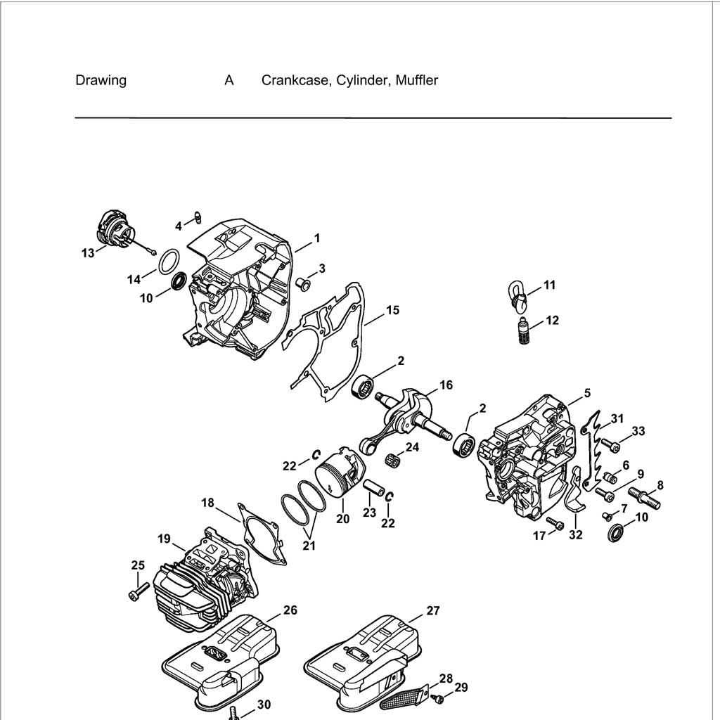 stihl weed eater parts diagram