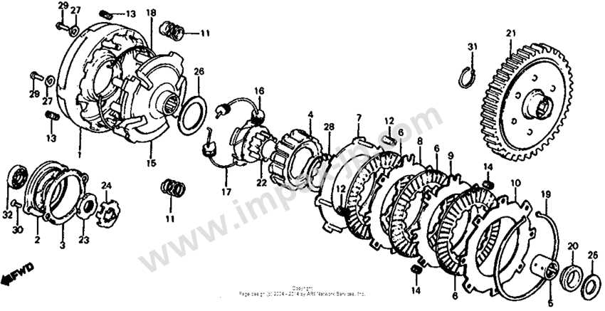 honda four wheeler parts diagram