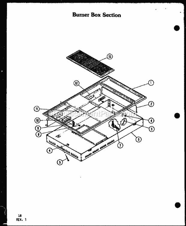 amana range parts diagram