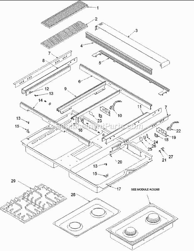 amana range parts diagram