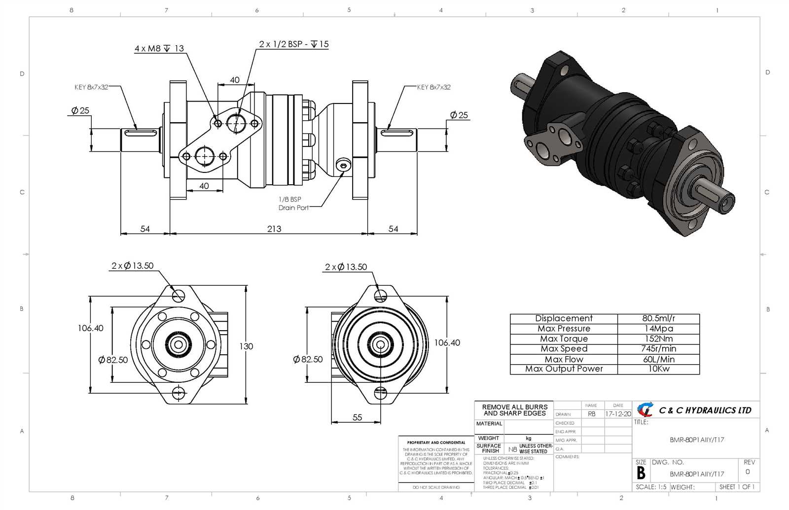 hydraulic motor parts diagram