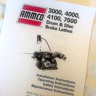 ammco 4000 brake lathe parts diagram