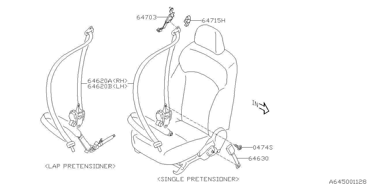 seat belt parts diagram