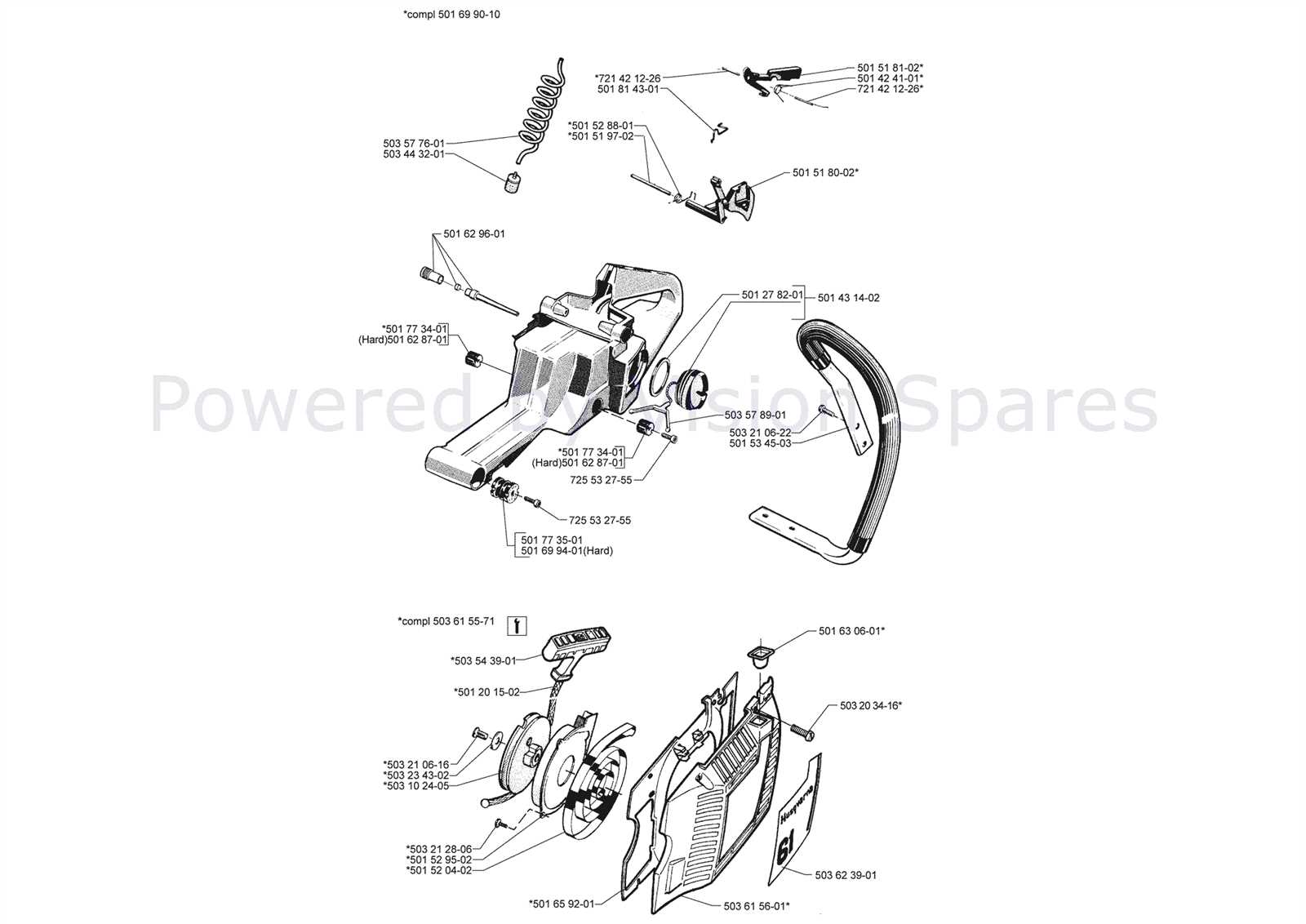 husqvarna parts diagrams