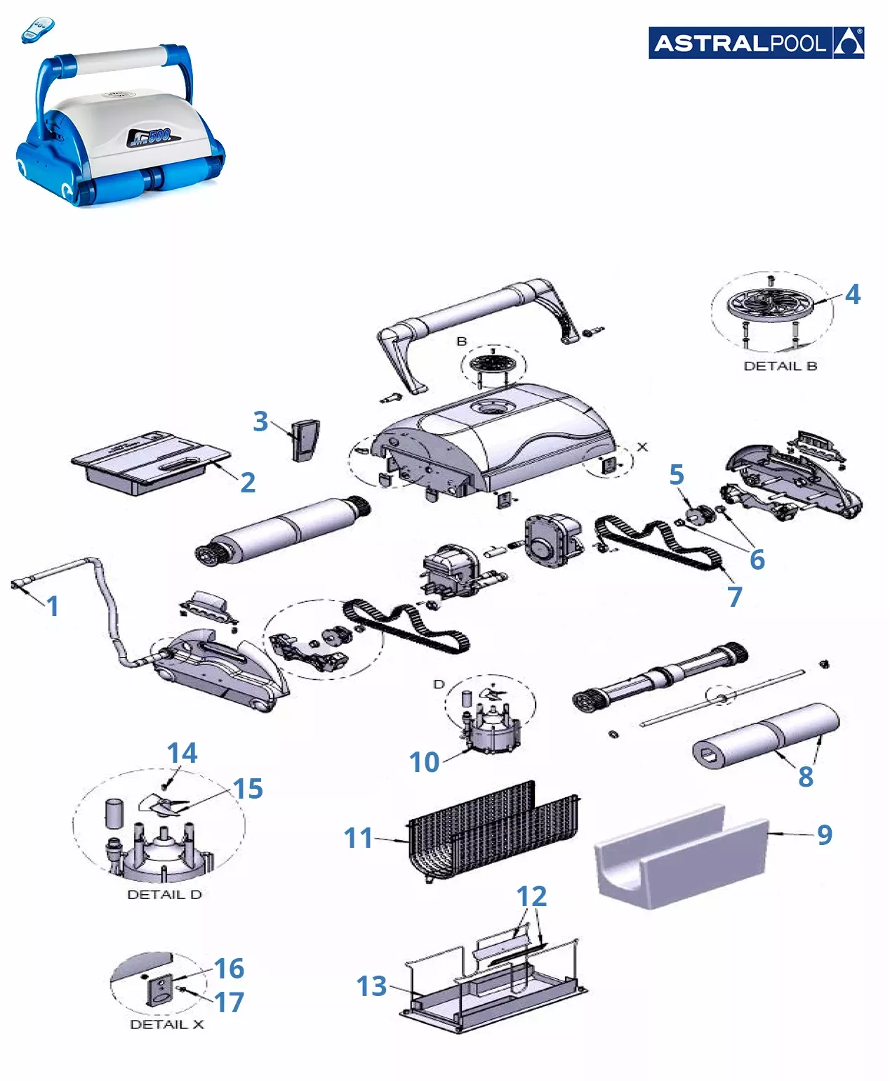 aquabot parts diagram