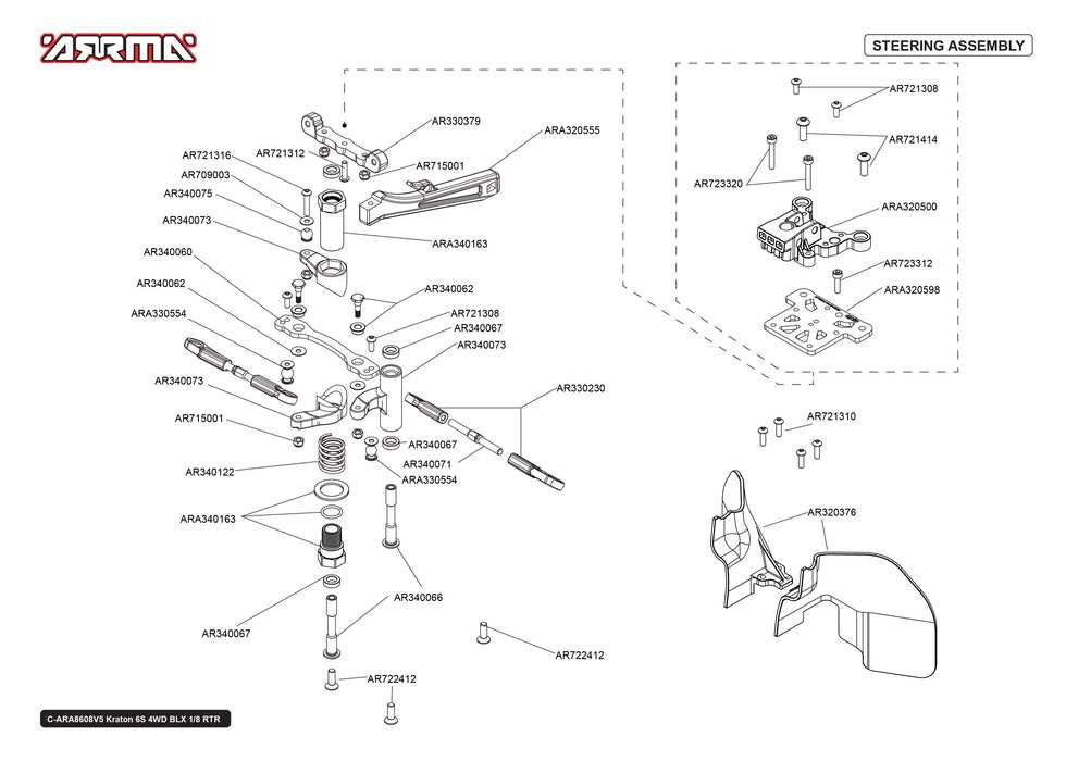 arrma big rock parts diagram