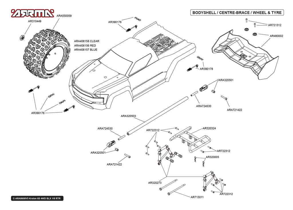 arrma kraton 4s v2 parts diagram