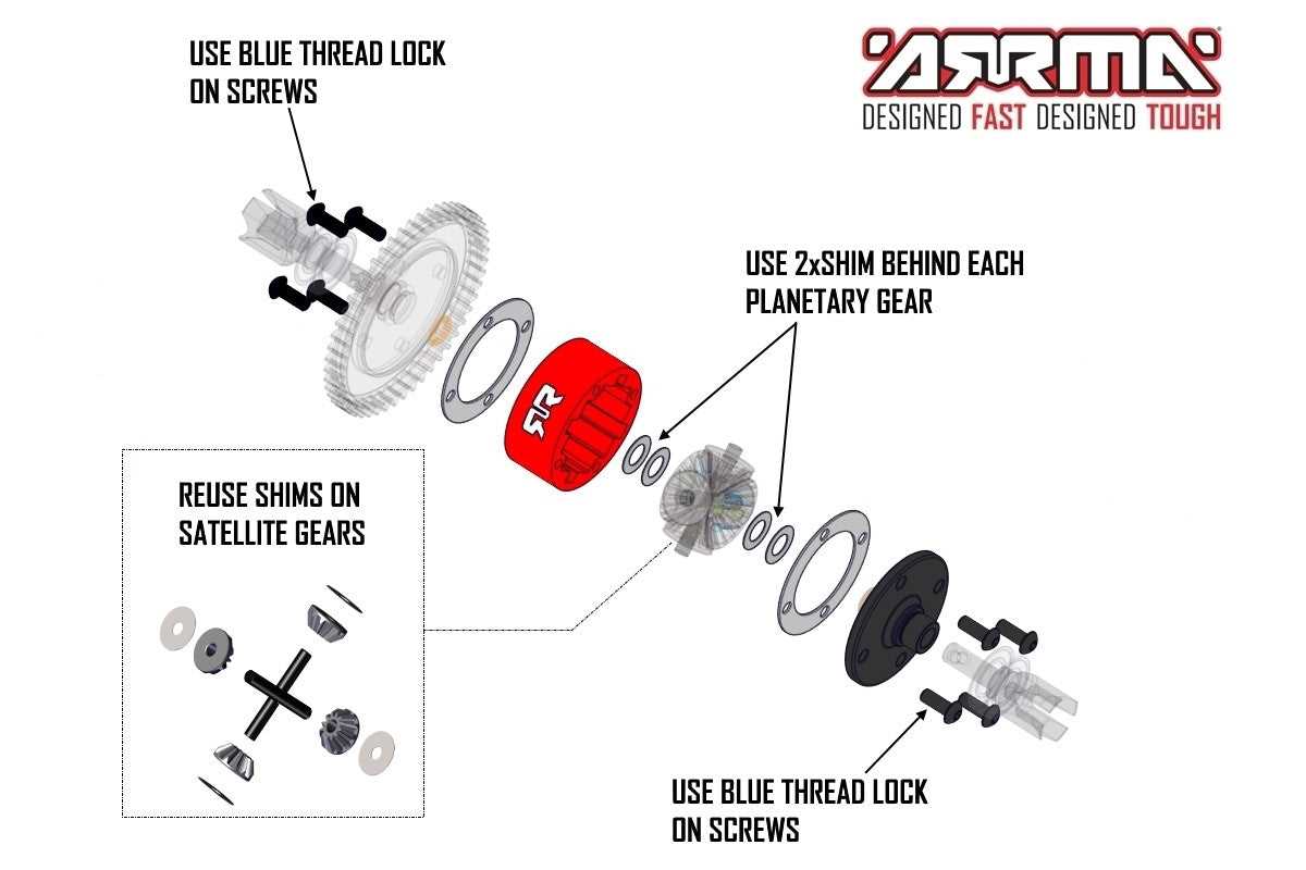 arrma outcast 6s parts diagram