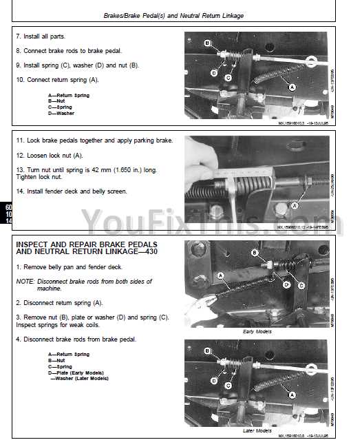 john deere 430 mower deck parts diagram