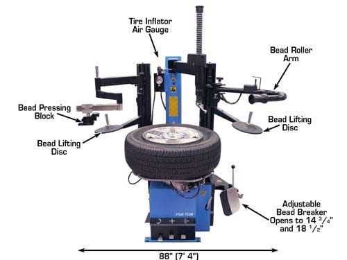 atlas tire changer parts diagram