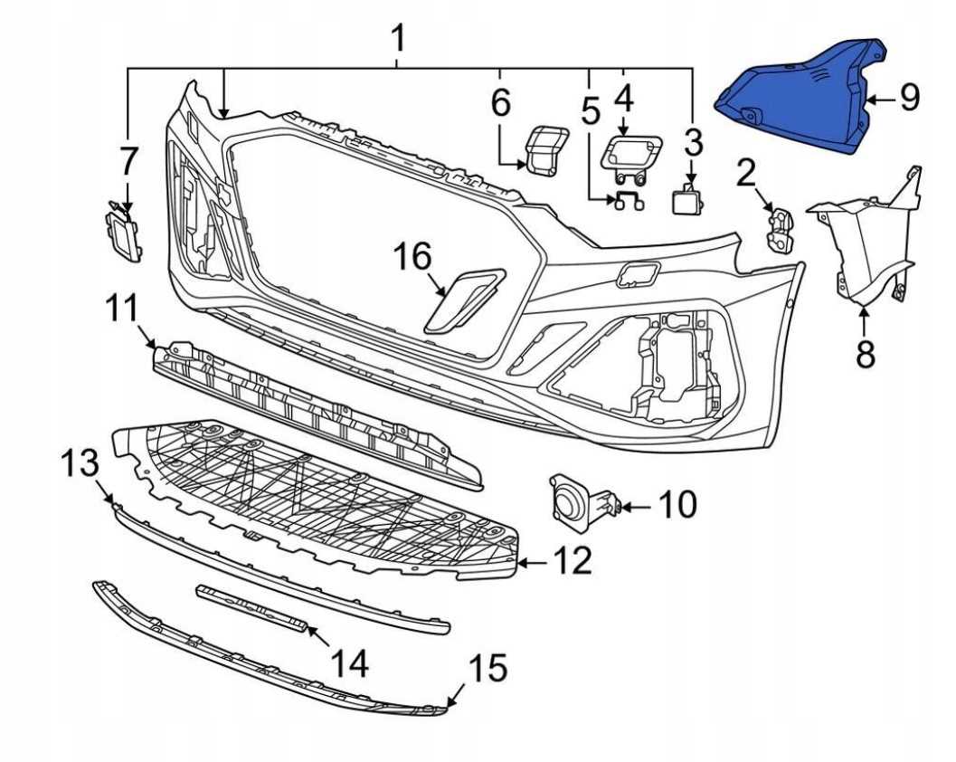 audi a4 b9 parts diagram