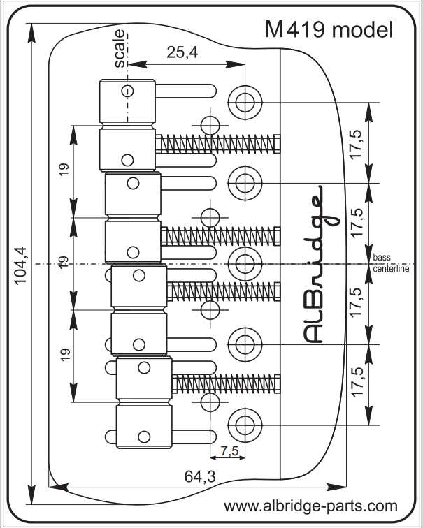 electric bass parts diagram